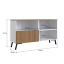 Ver imagem 3 de Rack Sala e Escritório para Tv até 50 Polegadas 118cm com Uma Porta