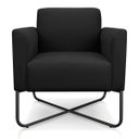 Ver imagem 3 de Poltrona Marisa Suede Preto Base X Industrial Preto - D'Rossi