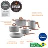 Jogo de Panelas Antiaderente Cerâmica com Panela de Pressão 6 Peças Brinox Ceramic Life Gris - 2