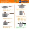 Jogo de Panelas Antiaderente Cerâmica com Panela de Pressão 6 Peças Brinox Ceramic Life Gris - 5