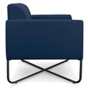 Ver imagem 4 de Poltrona Marisa Suede Azul Marinho Base X Industrial Preto - D'Rossi