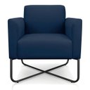 Ver imagem 3 de Poltrona Marisa Suede Azul Marinho Base X Industrial Preto - D'Rossi