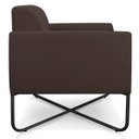 Ver imagem 4 de Poltrona Marisa Suede Marrom Base X Industrial Preto - D'Rossi