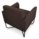 Ver imagem 5 de Poltrona Marisa Suede Marrom Base X Industrial Preto - D'Rossi