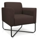 Ver imagem 1 de Poltrona Marisa Suede Marrom Base X Industrial Preto - D'Rossi