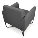 Ver imagem 5 de Poltrona Marisa Suede Grafite Base X Industrial Preto - D'Rossi