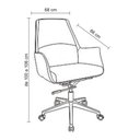 Ver imagem 5 de Cadeira Atlanta Office Diretor Giratória Corino Cinza Base Aço Cromado - 75633