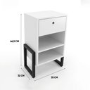 Ver imagem 4 de Mesa de Cabeceira Wolli 1 Gaveta Branco D’rossi
