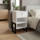 Ver imagem 1 de Mesa de Cabeceira Wolli 1 Gaveta Branco D’rossi