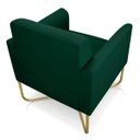 Ver imagem 6 de Kit 2 Poltronas Marisa Suede Verde Base X Industrial Dourado - D'Rossi