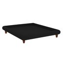 Ver imagem 1 de Cama King Japonesa 210cm Pés Madeira Haru Veludo Preto - Sallar Home
