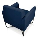 Ver imagem 6 de Kit 2 Poltronas Marisa Suede Azul Marinho Base X Industrial Preto - D'Rossi