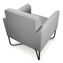 Ver imagem 6 de Kit 2 Poltronas Marisa Suede Cinza Base X Industrial Preto - D'Rossi