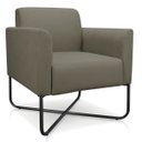 Ver imagem 3 de Kit 2 Poltronas Marisa Suede Marrom Rato Base X Industrial Preto - D'Rossi