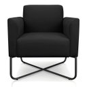 Ver imagem 4 de Kit 2 Poltronas Marisa Suede Preto Base X Industrial Preto - D'Rossi