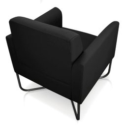 Kit 2 Poltronas Marisa Suede Preto Base X Industrial Preto - D'Rossi - 6