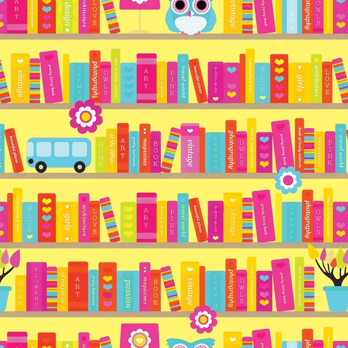 Papel de Parede Adesivo Menino Biblioteca Feliz - 3