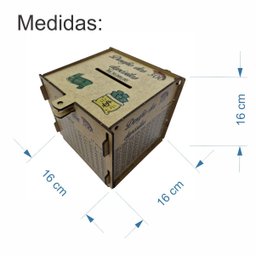 Cofre Guardar Woodbox Desafio 30 Mil Junte Dinheiro Natural - 4
