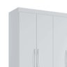 Guarda-Roupa Roupeiro Solteiro Romeu 4 portas 2 Gavetas Branco - Rede Móveis - 7