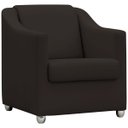 Ver imagem 2 de Kit Namoradeira + 4 Poltronas Decorativas para Sala Mila Suede Cores Pé de Plastico Cromado