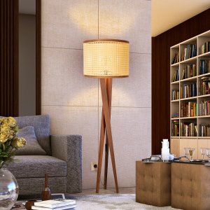 Luminária Abajur Paris Cúpula Indiana Detalhada Sala Bivolt - Palha/dourado