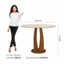 Ver imagem 5 de Mesa Redonda Camogli 4 Cadeiras Sextavadas Freijó/off/corino Beg - M.a Freijó/off Premium/corino