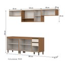 Ver imagem 4 de Cozinha Completa Venaly 9 Portas 2 Gavetas Cinamomo/Off White - Henn