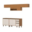 Ver imagem 2 de Cozinha Completa Venaly 9 Portas 2 Gavetas Cinamomo/Off White - Henn