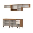 Ver imagem 3 de Cozinha Completa Venaly 9 Portas 2 Gavetas Cinamomo/Off White - Henn