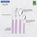 Ver imagem 3 de Faqueiro Bliss 16 Peças em Aço Inox e Cabos de Polipropileno Lavanda Tramontina 29899/139