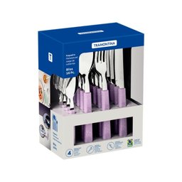 Faqueiro Bliss 16 Peças em Aço Inox e Cabos de Polipropileno Lavanda Tramontina 29899/139 - 2