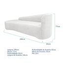 Ver imagem 3 de Recamier Curvo Orgânico 200cm 3 Lugares Lado Esquerdo para Sala de Estar Bouclé Paris