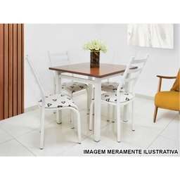 Pés para Mesa de Jantar Base de Mesa Quadrada 0,80 para Tampos de Vidro Madeira ou Granito Mármore B - 5