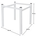 Ver imagem 4 de Pés para Mesa de Jantar Base de Mesa Quadrada 0,80 para Tampos de Vidro Madeira ou Granito Mármore B