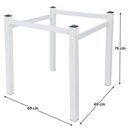 Pés para Mesa de Jantar Base de Mesa Quadrada 0,80 para Tampos de Vidro Madeira ou Granito Mármore B - 4
