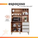 Ver imagem 6 de Armário de Cozinha Completa 5 Portas 3 Gavetas Itália Madeirado/off White