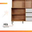 Ver imagem 5 de Armário de Cozinha Completa 5 Portas 3 Gavetas Itália Madeirado/off White