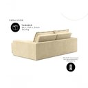 Ver imagem 5 de Sofá Luca 3 Lugares Retrátil com Chaise 202cm Bege Suede Sala Estilo Clássico Cia Lar