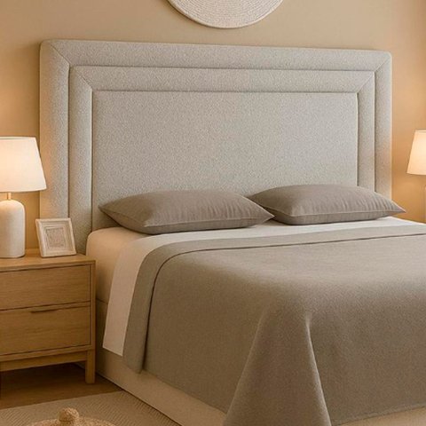 Cabeceira para Cama Box King 219cm Phili Lisa Bouclé Cinza - Sallar Home