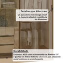 Ver imagem 6 de Guarda Roupa Modulado Mônaco 2 Portas de Correr 3 Gavetas MDP Carvalho-Vidro Reflecta Bronze