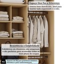 Ver imagem 4 de Guarda Roupa Modulado Mônaco 2 Portas de Correr 3 Gavetas MDP Carvalho-Vidro Reflecta Bronze