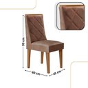 Ver imagem 5 de Mesa Jantar Isadora 180cm 6 Cadeiras Isadora Moderna Mobília Tork/off White/naturale