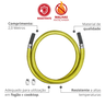 Flexível Gás para Espigão 3/8'' Comprimento 2 Metros Durín - 2