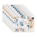 Ver imagem 1 de Kit Jogo Americano Boho Azul/ambar - 8 Peças