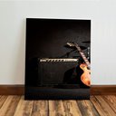 Ver imagem 5 de Kit 3 Quadro Decorativo Rock Guitarra Bateria Estúdio Música 28x20cm