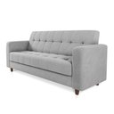 Ver imagem 5 de Sofá 03 Lugares Arezzo Suede Cinza Pés Chanfrado Tabaco - D'Rossi DRossi