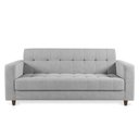 Ver imagem 3 de Sofá 03 Lugares Arezzo Suede Cinza Pés Chanfrado Tabaco - D'Rossi DRossi