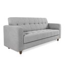 Ver imagem 2 de Sofá 03 Lugares Arezzo Suede Cinza Pés Chanfrado Tabaco - D'Rossi DRossi