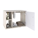 Ver imagem 3 de Conjunto Balcão C-cuba Q32 e Espelheira Soft 600 Snow Snow C-branco Chess