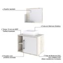 Ver imagem 4 de Conjunto Balcão C-cuba Q32 e Espelheira Soft 600 Snow Snow C-branco Chess